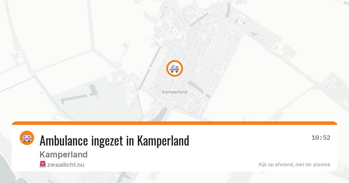 Ambulance ingezet in Kamperland — 1 jun 2026