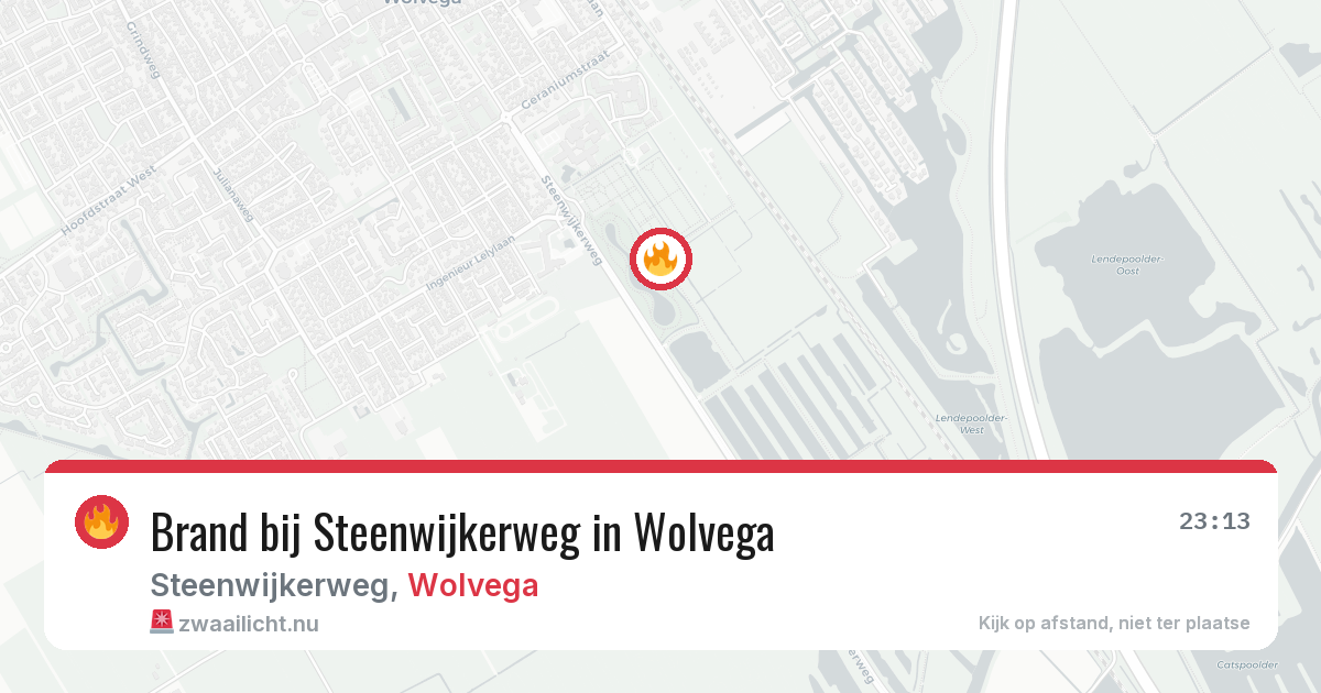 Brand bij Steenwijkerweg in Wolvega — 26 jun 2026