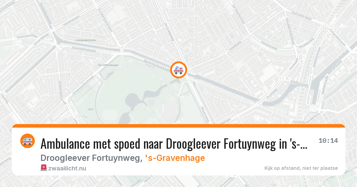Ambulance met spoed naar Droogleever Fortuynweg in 's-Gravenhage — 16 jul 2026