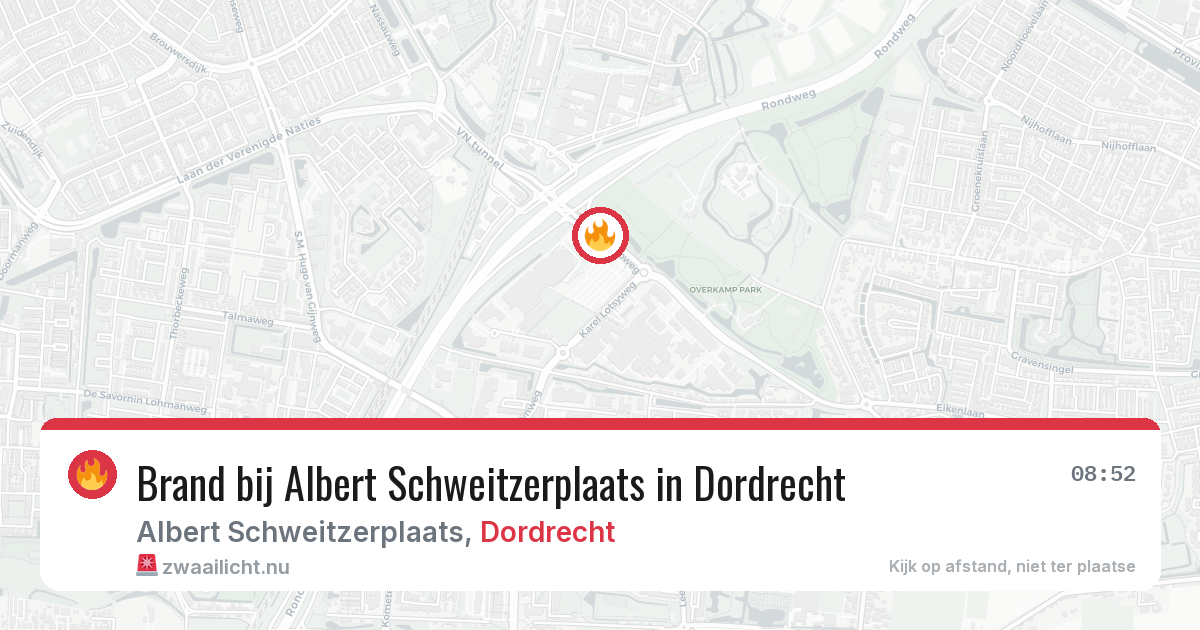Brand bij Albert Schweitzerplaats in Dordrecht — 3 jun 2026