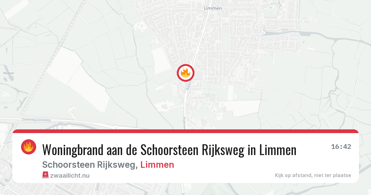 Woningbrand aan de Schoorsteen Rijksweg in Limmen — 9 feb 2026