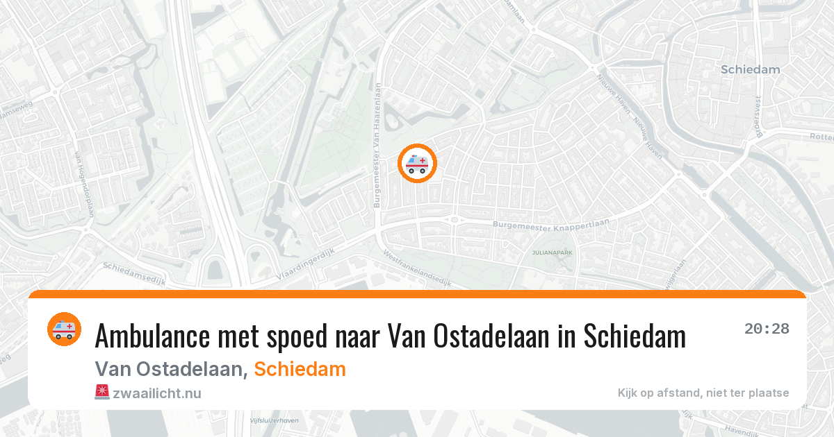 Ambulance met spoed naar Van Ostadelaan in Schiedam — 11 jul 2026