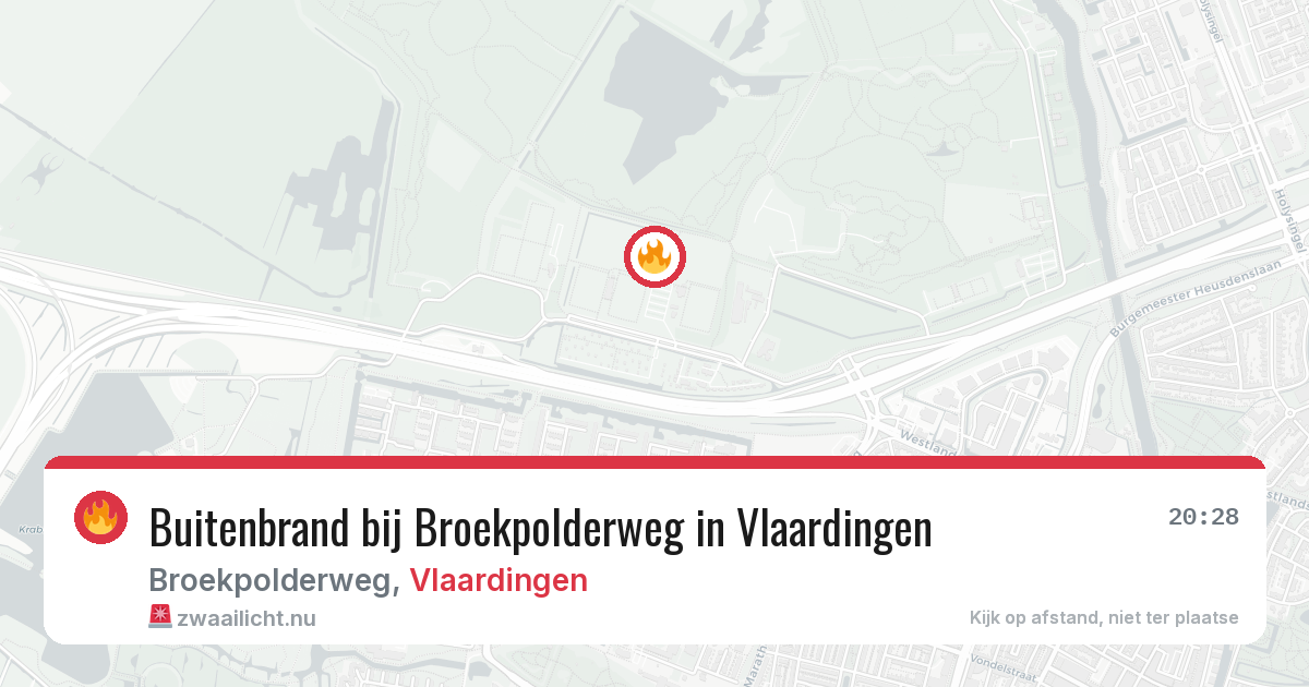 Buitenbrand bij Broekpolderweg in Vlaardingen — 19 jul 2026