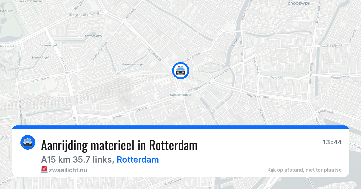 Aanrijding materieel in Rotterdam — 18 jul 2026