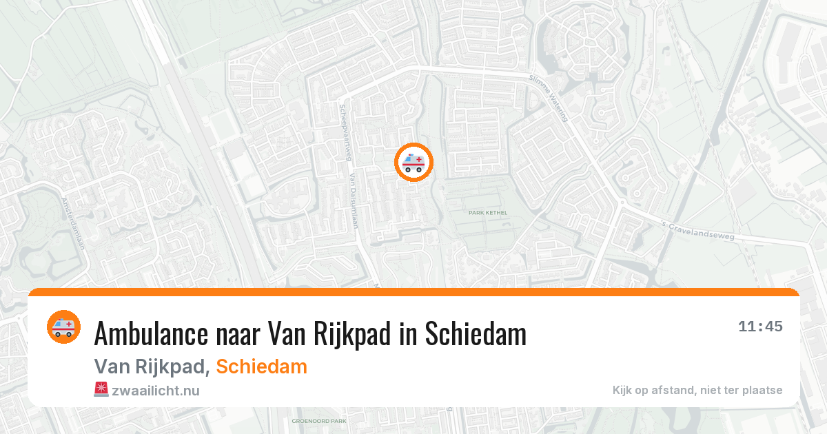 Ambulance naar Van Rijkpad in Schiedam — 17 mrt 2026