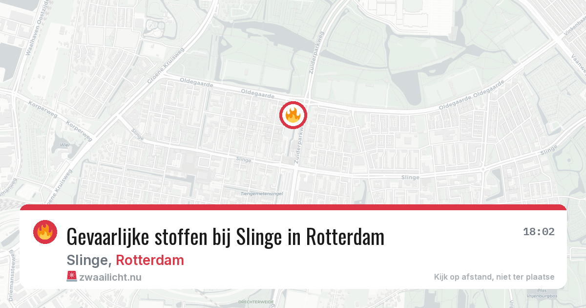 Gevaarlijke stoffen bij Slinge in Rotterdam — 23 mrt 2026