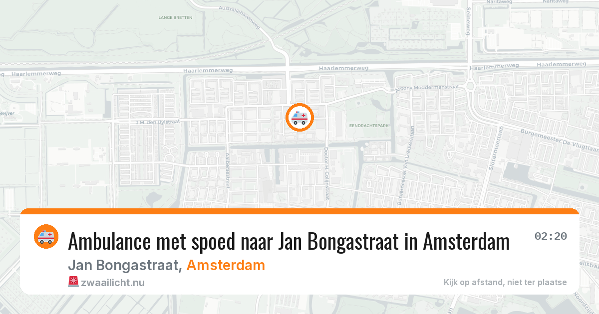 Ambulance met spoed naar Jan Bongastraat in Amsterdam — 9 apr 2026