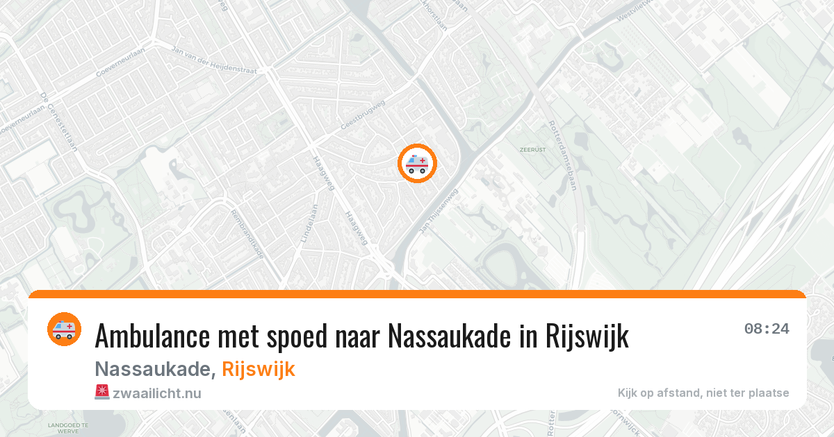 Ambulance met spoed naar Nassaukade in Rijswijk — 20 mei 2026
