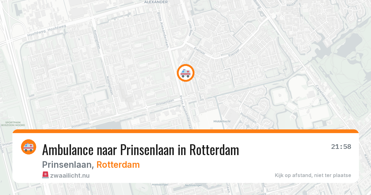 Ambulance naar Prinsenlaan in Rotterdam — 25 mei 2026