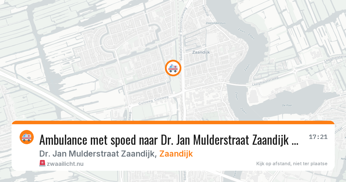 Ambulance met spoed naar Dr. Jan Mulderstraat Zaandijk in Zaandijk — 24 jul 2026