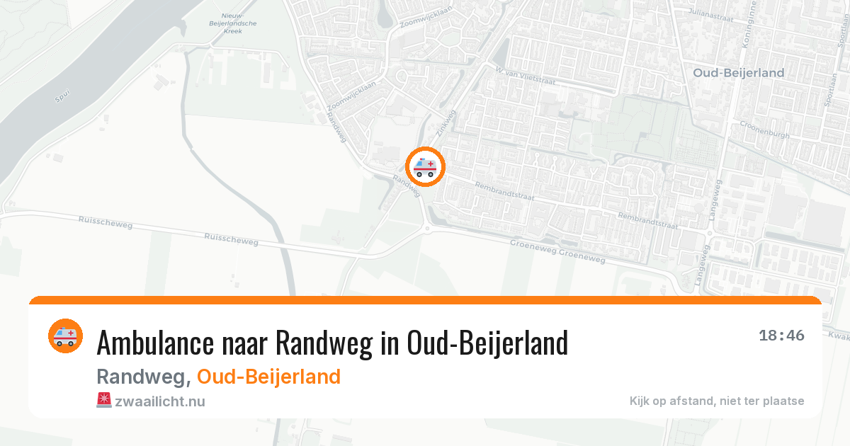 Ambulance naar Randweg in Oud-Beijerland — 19 mrt 2026