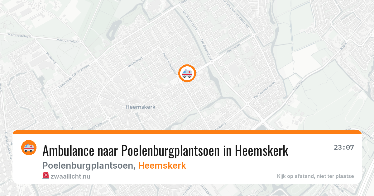 Ambulance naar Poelenburgplantsoen in Heemskerk — 9 jul 2026