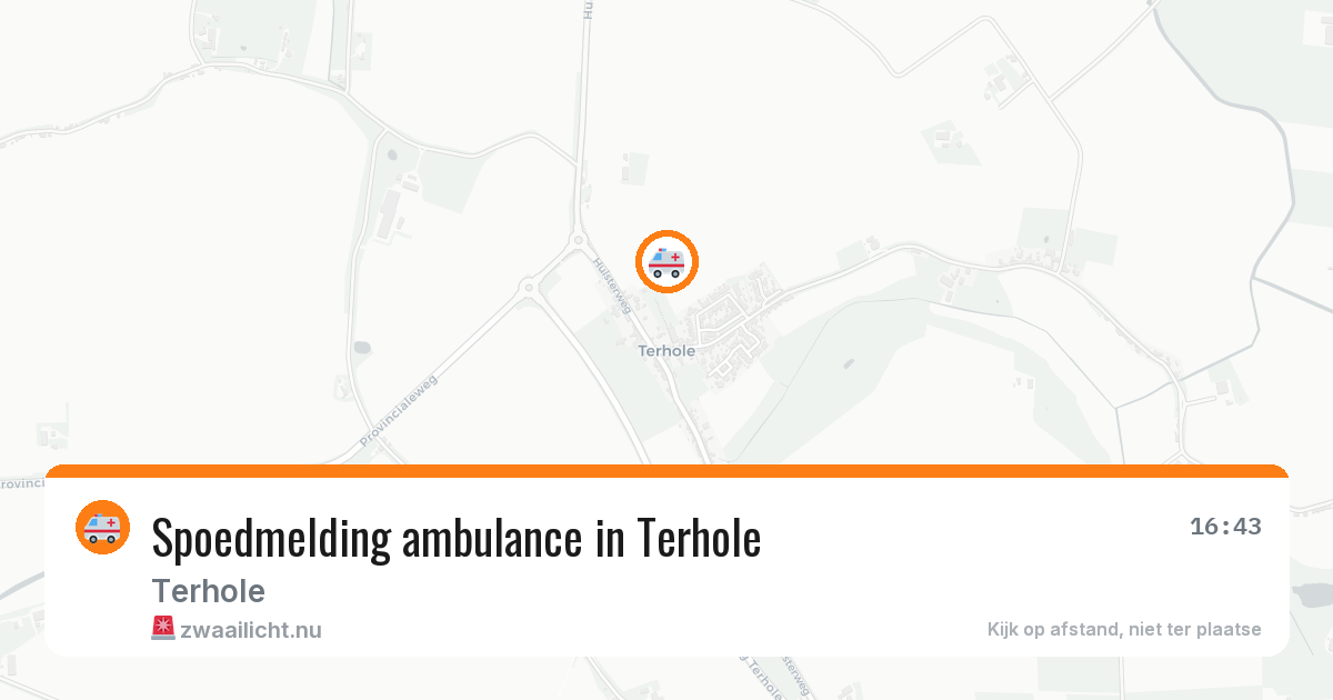 Spoedmelding ambulance in Terhole — 21 apr 2026