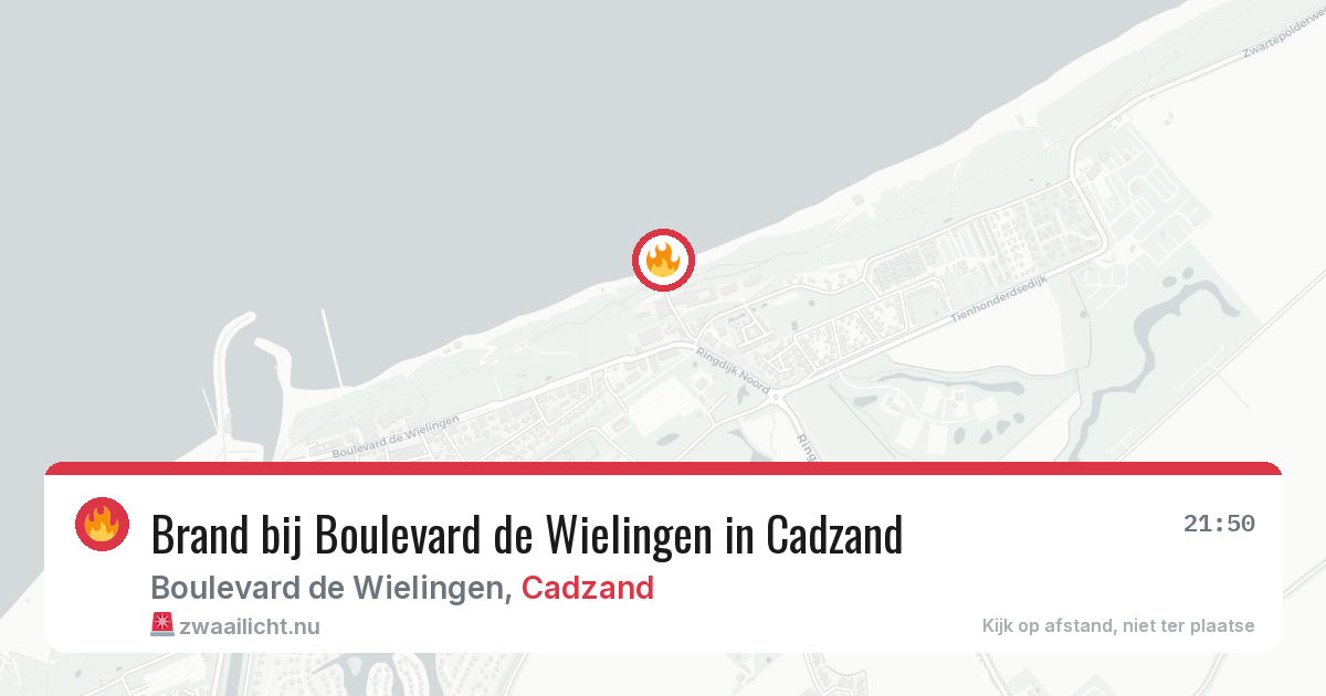 Brand bij Boulevard de Wielingen in Cadzand — 13 jul 2026
