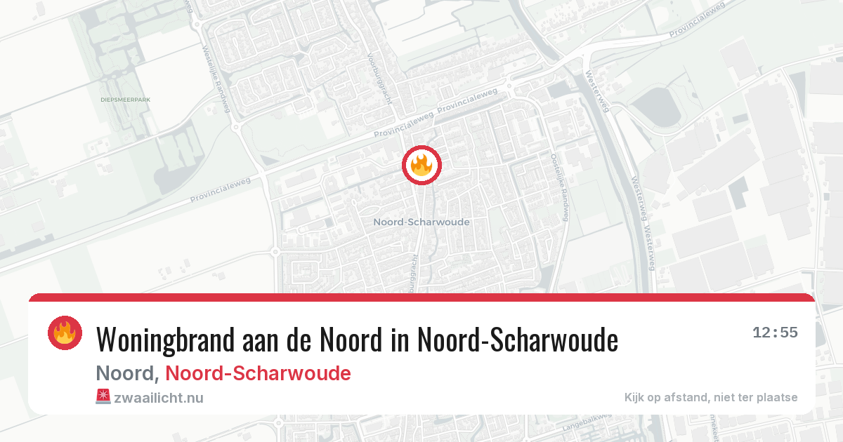 Woningbrand aan de Noord in Noord-Scharwoude — 22 mrt 2026