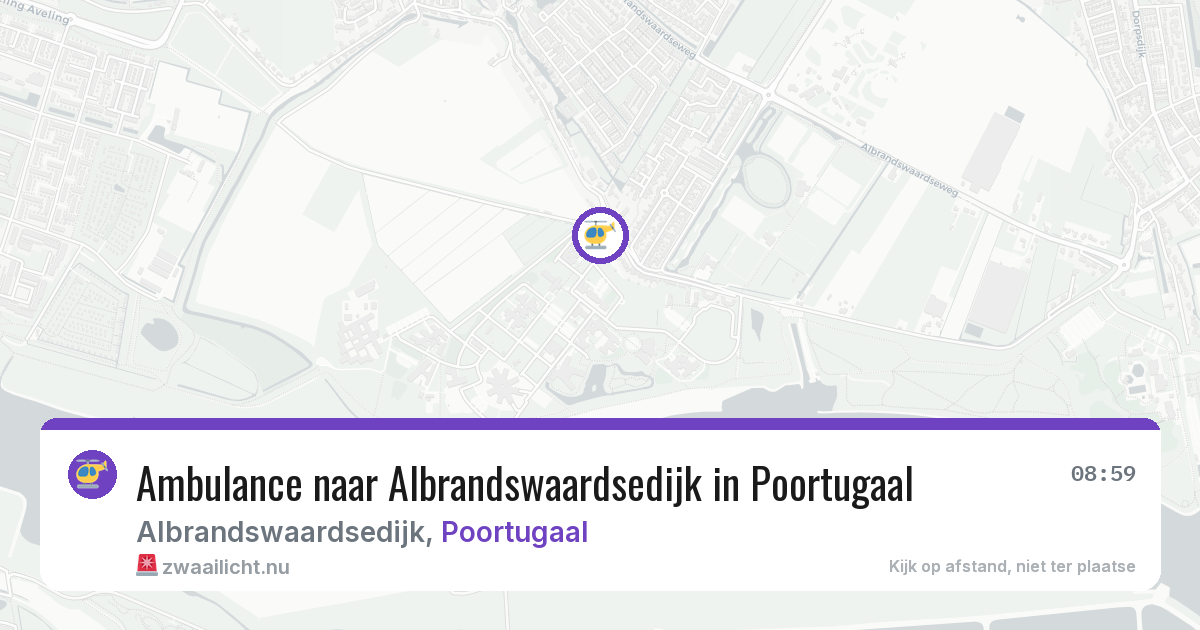 Ambulance naar Albrandswaardsedijk in Poortugaal — 10 jul 2026