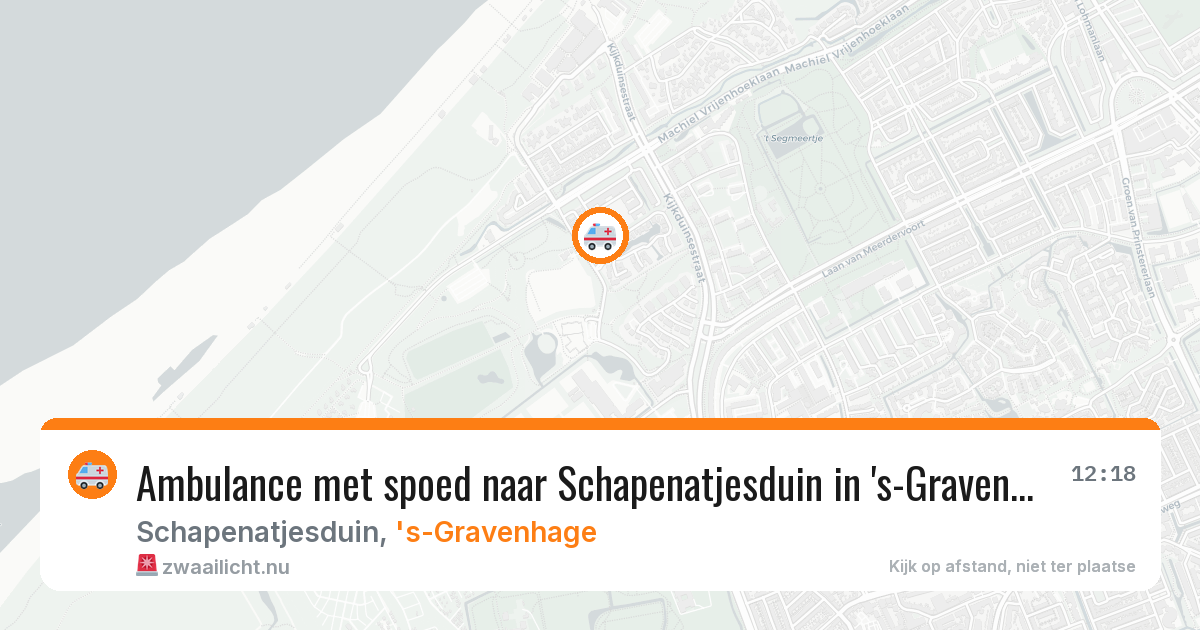 Ambulance met spoed naar Schapenatjesduin in 's-Gravenhage — 19 jul 2026