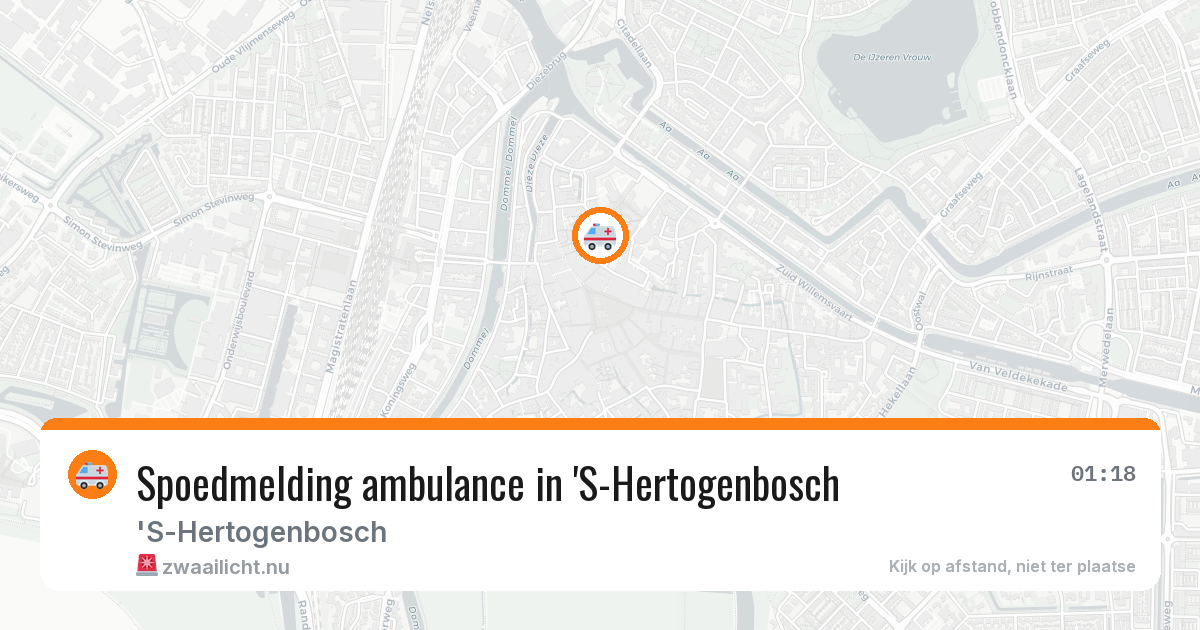 Spoedmelding ambulance in 'S-Hertogenbosch — 25 jul 2026