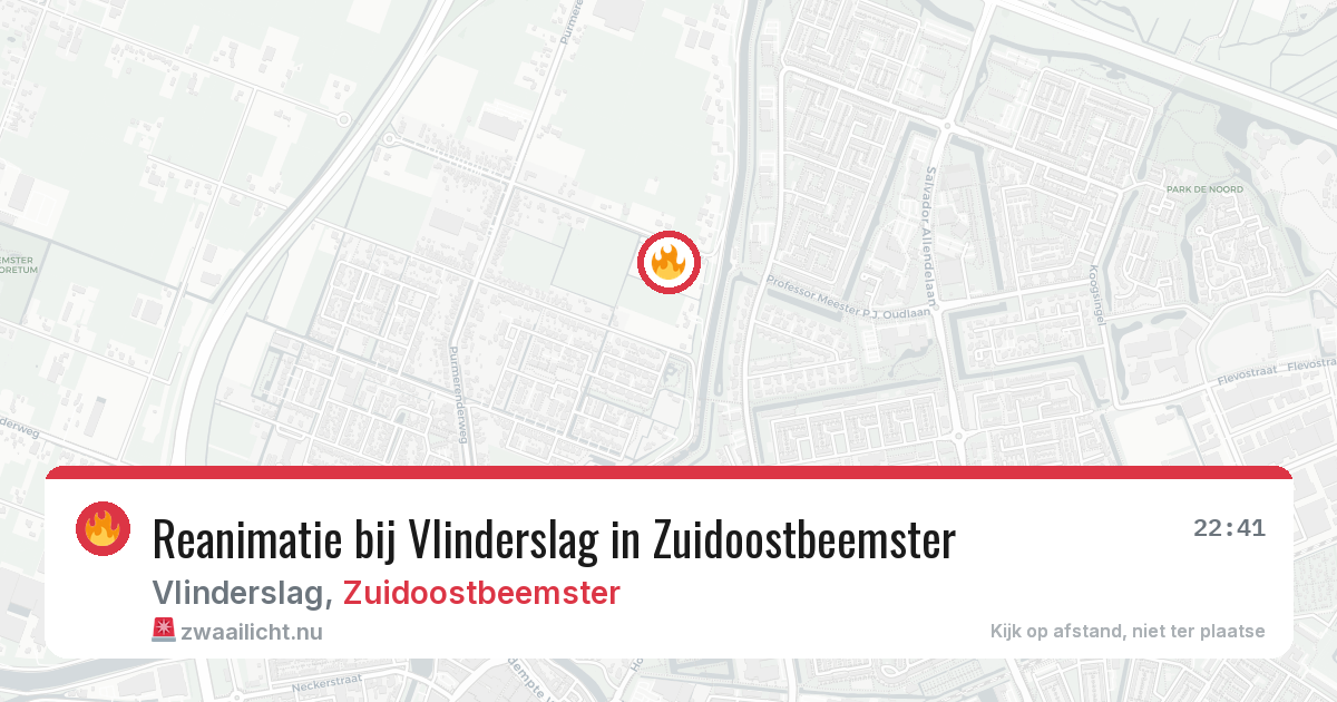 Reanimatie bij Vlinderslag in Zuidoostbeemster — 28 jan 2026