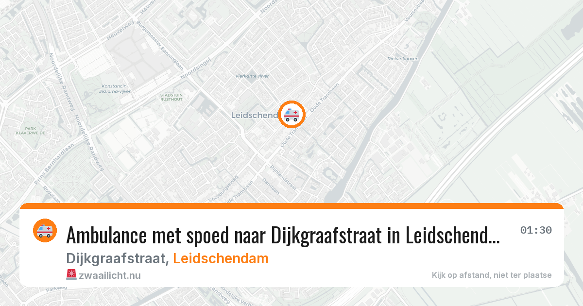 Ambulance met spoed naar Dijkgraafstraat in Leidschendam — 11 jul 2026