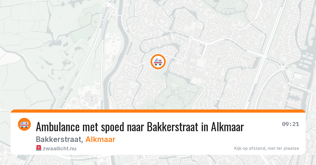 Ambulance met spoed naar Bakkerstraat in Alkmaar — 19 jul 2026