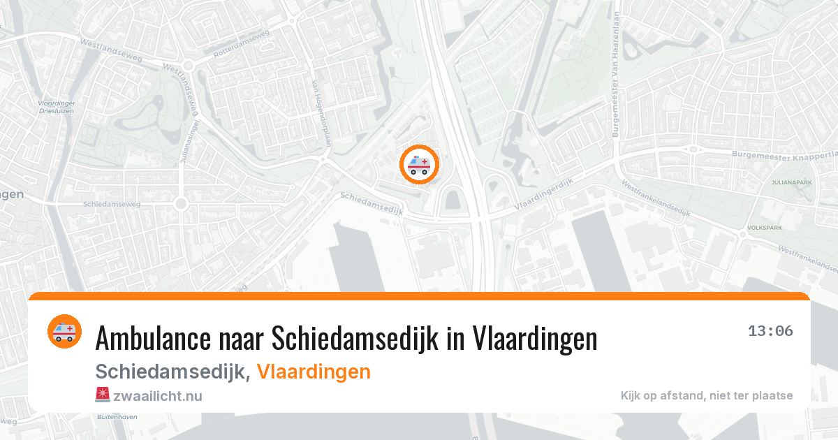 Ambulance naar Schiedamsedijk in Vlaardingen — 23 jul 2026