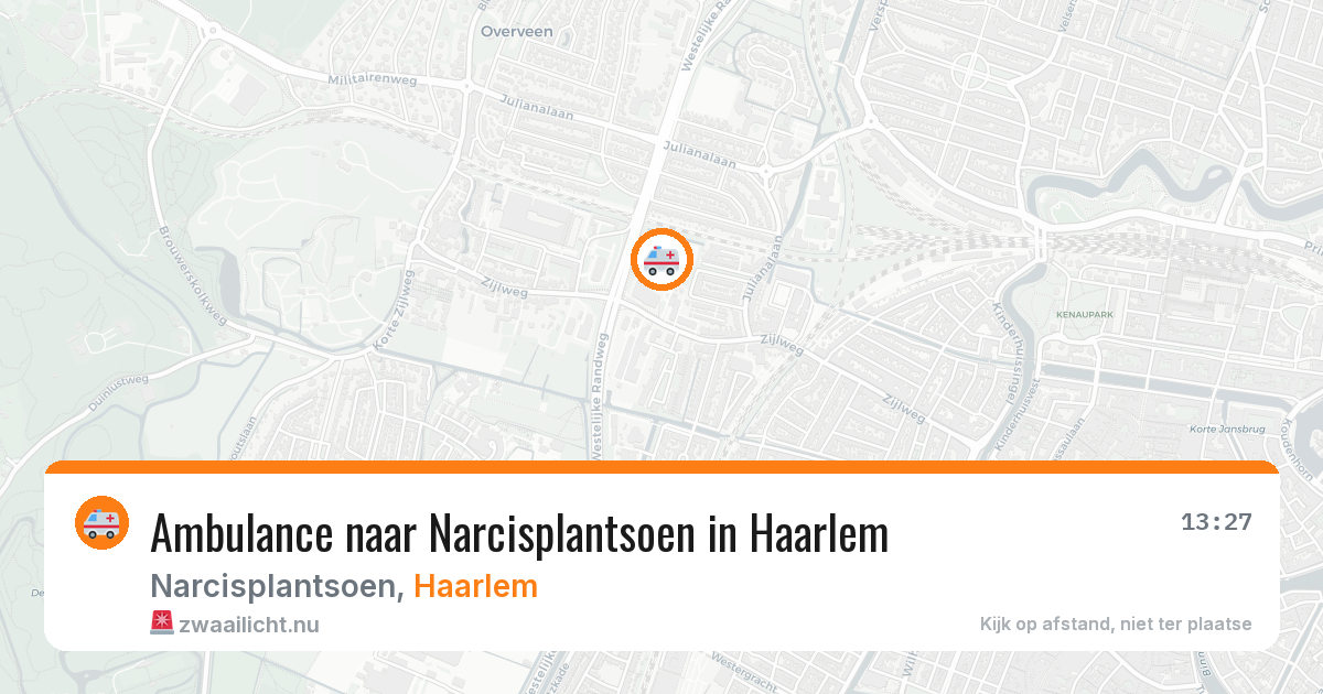 Ambulance naar Narcisplantsoen in Haarlem — 13 jul 2026