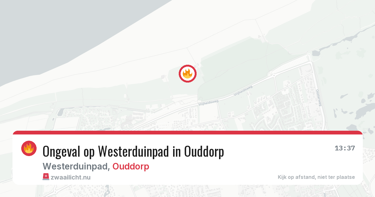 Ongeval op Westerduinpad in Ouddorp — 26 jul 2026