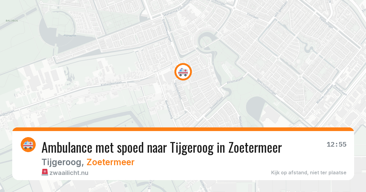Ambulance met spoed naar Tijgeroog in Zoetermeer — 11 jul 2026