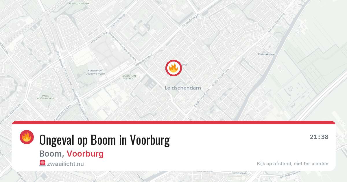 Ongeval op Boom in Voorburg — 4 jun 2026