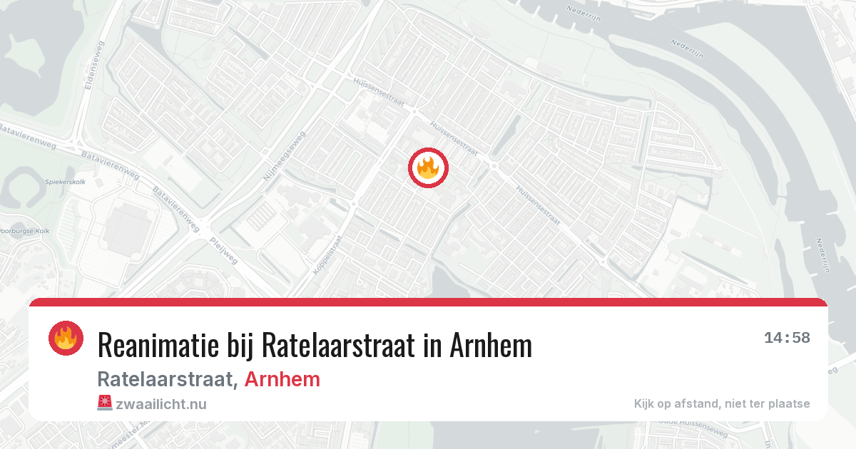 Reanimatie bij Ratelaarstraat in Arnhem — 26 mrt 2026