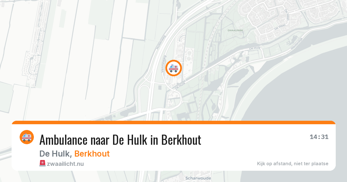 Ambulance naar De Hulk in Berkhout — 14 jul 2026