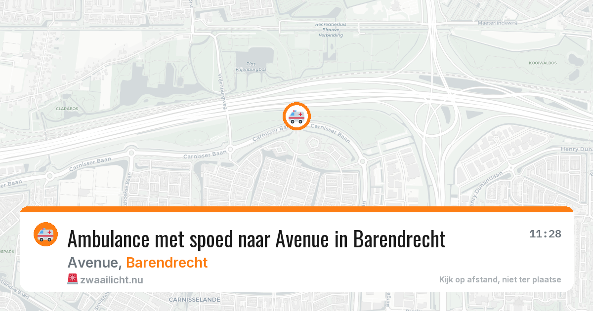 Ambulance met spoed naar Avenue in Barendrecht — 13 jul 2026