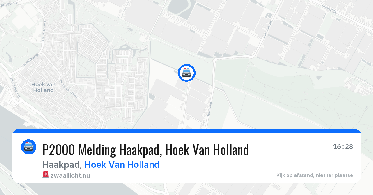 P2000 Melding Haakpad, Hoek Van Holland — 16 jul 2026