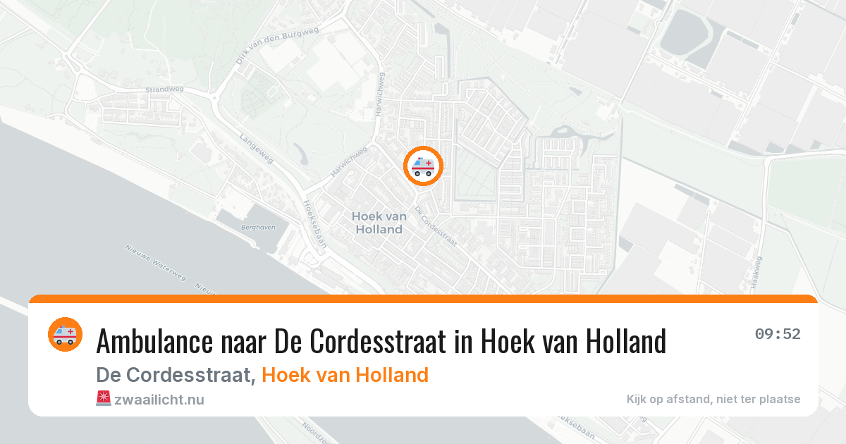 Ambulance naar De Cordesstraat in Hoek van Holland — 3 apr 2026