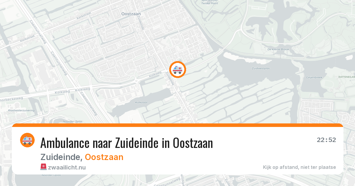 Ambulance naar Zuideinde in Oostzaan — 2 mrt 2026