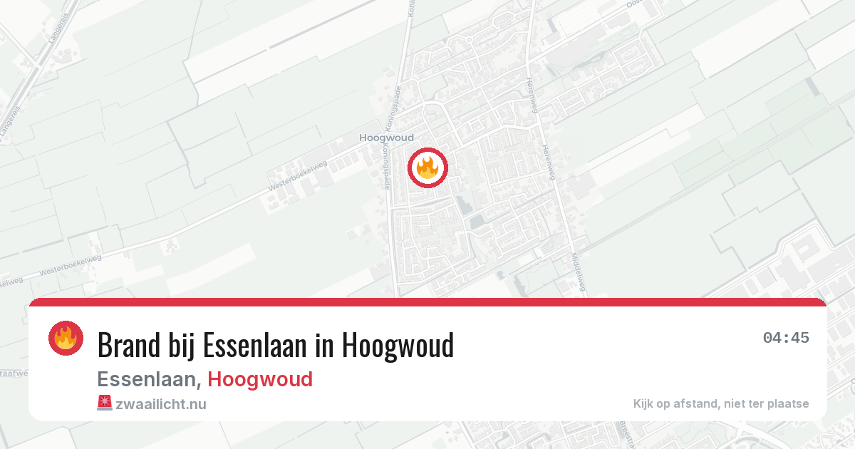 Brand bij Essenlaan in Hoogwoud — 14 jul 2026