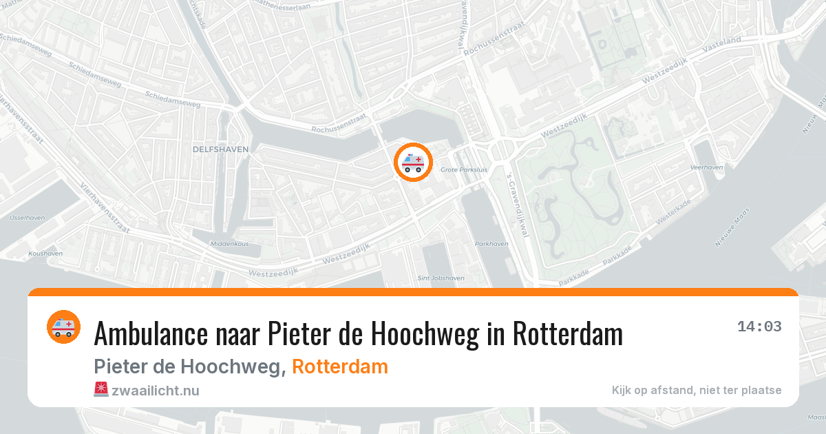 Ambulance naar Pieter de Hoochweg in Rotterdam — 4 jun 2026
