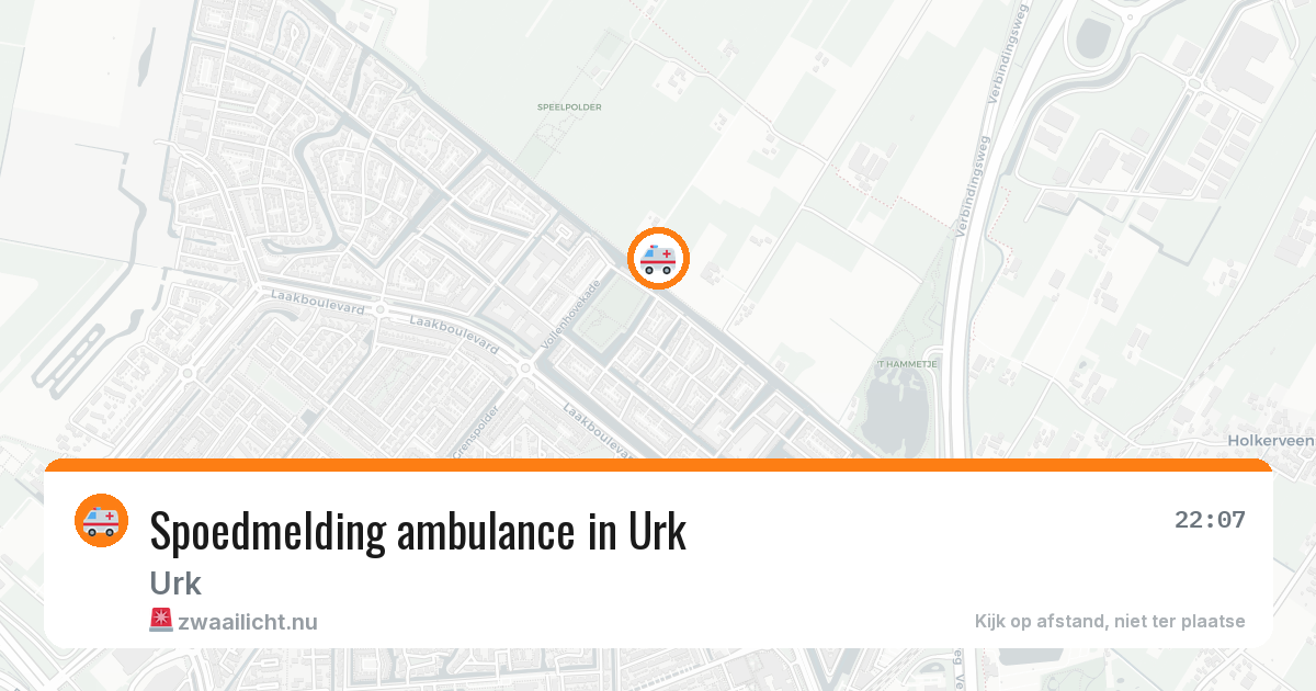 Spoedmelding ambulance in Urk — 16 jan 2026