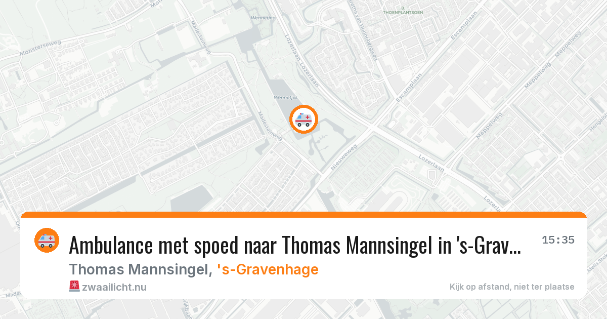 Ambulance met spoed naar Thomas Mannsingel in 's-Gravenhage — 16 jul 2026