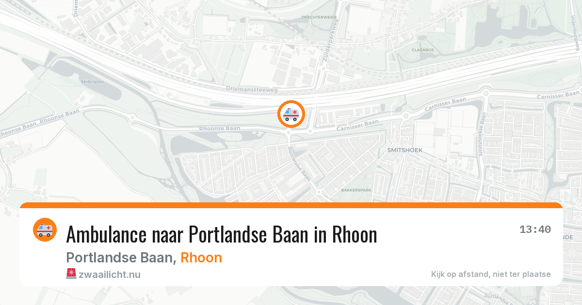 Ambulance naar Portlandse Baan in Rhoon — 14 jul 2026