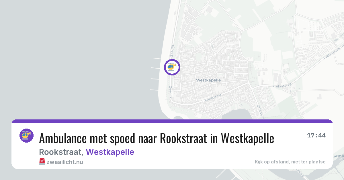 Ambulance met spoed naar Rookstraat in Westkapelle — 4 jun 2026