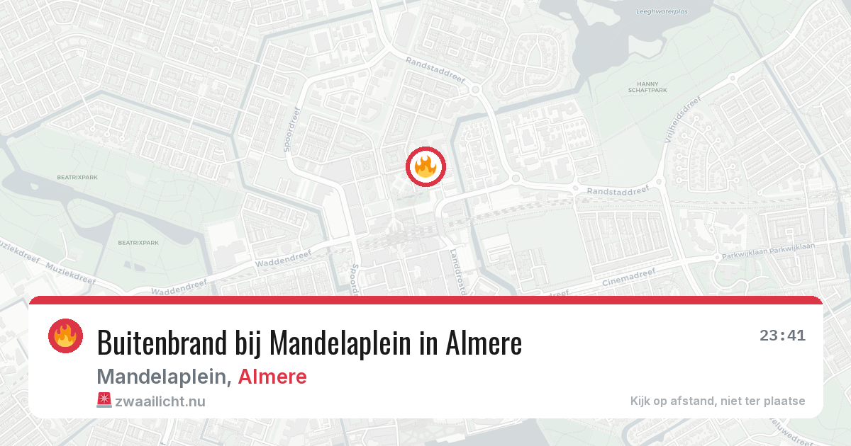 Buitenbrand bij Mandelaplein in Almere — 4 apr 2026