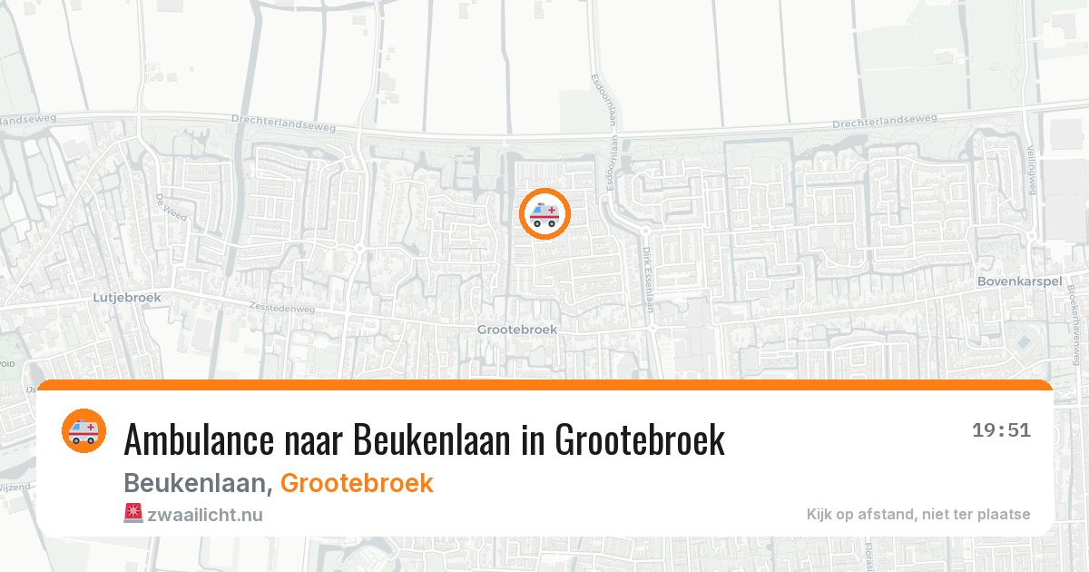 Ambulance naar Beukenlaan in Grootebroek — 29 mei 2026