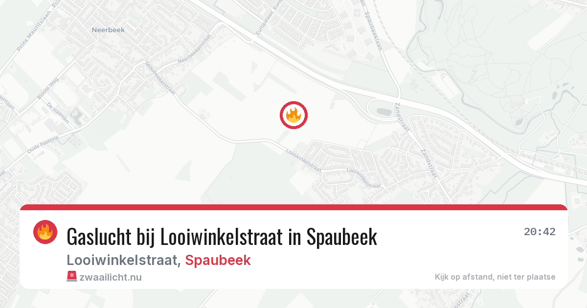 Gaslucht bij Looiwinkelstraat in Spaubeek — 15 feb 2026