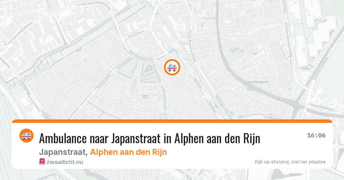 Ambulance naar Japanstraat in Alphen aan den Rijn — 16 feb 2026