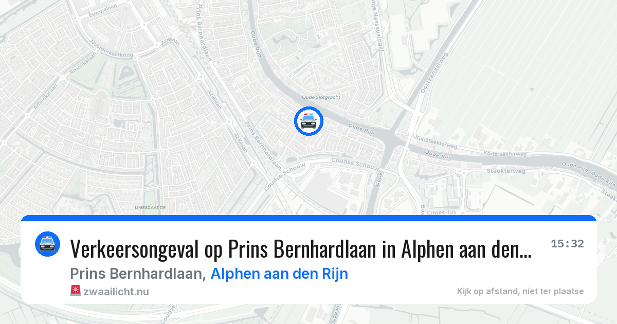 Verkeersongeval op Prins Bernhardlaan in Alphen aan den Rijn — 11 mei 2026