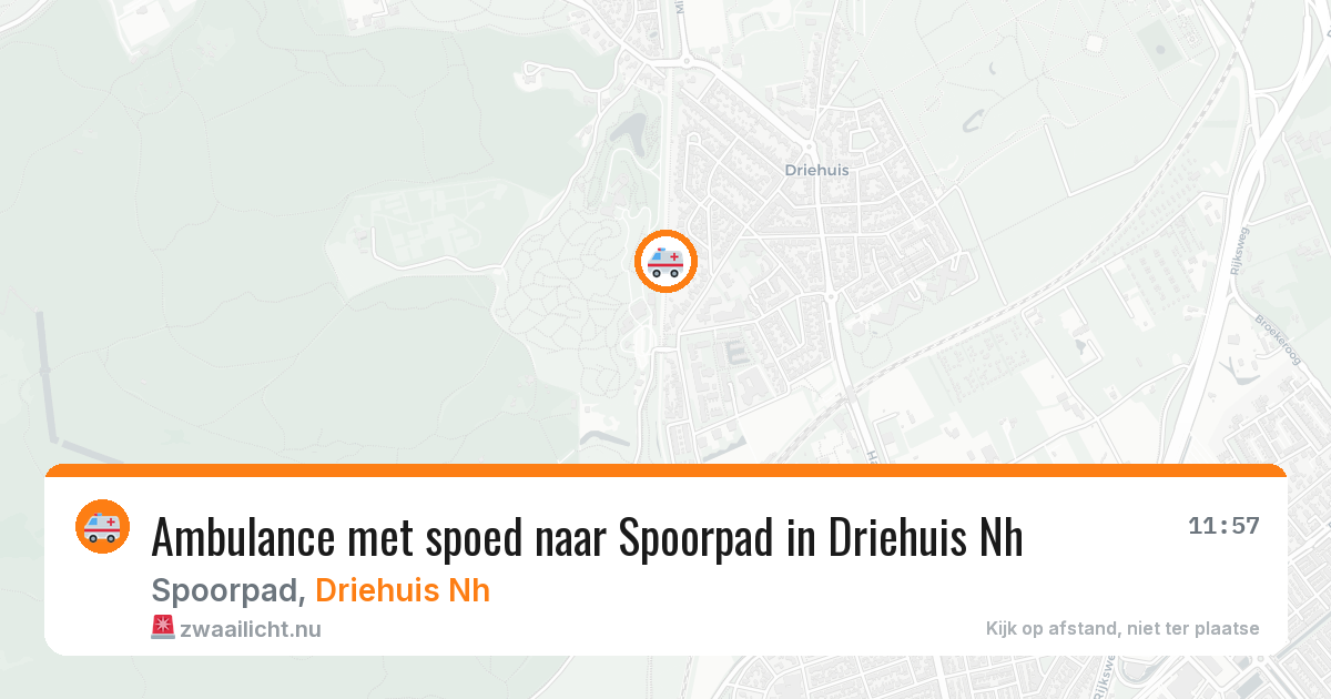 Ambulance met spoed naar Spoorpad in Driehuis Nh — 15 mei 2026
