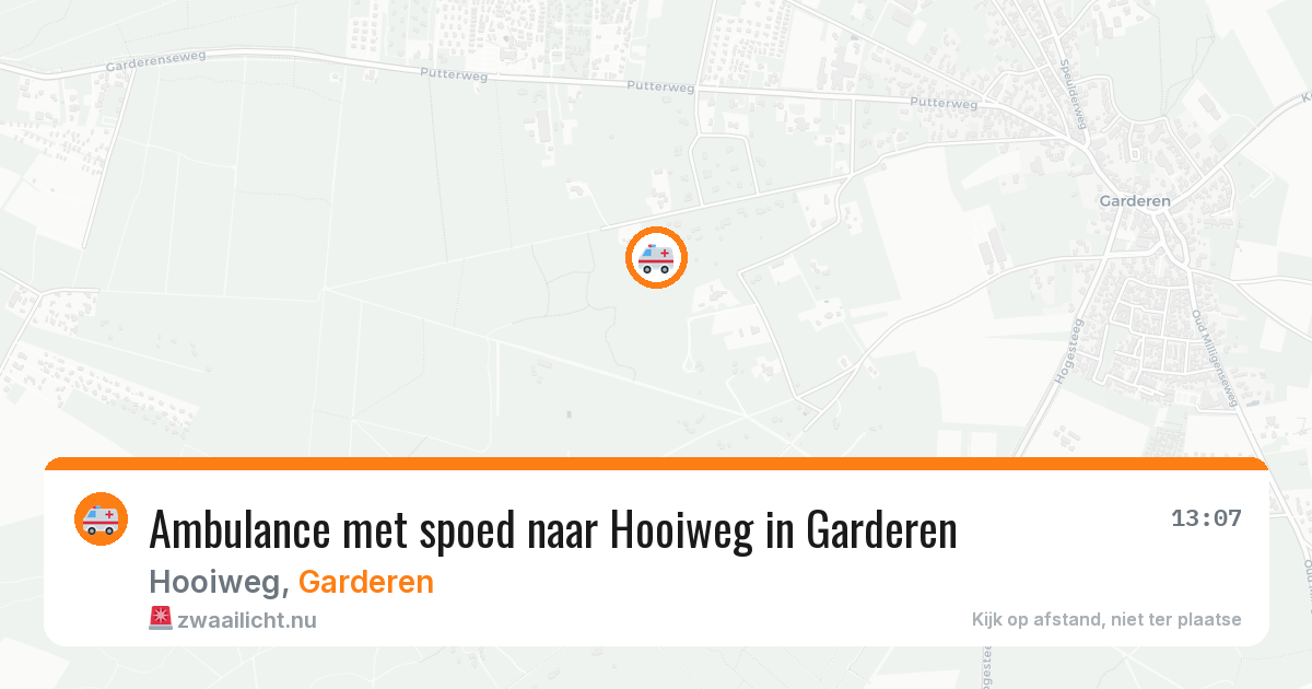 Ambulance met spoed naar Hooiweg in Garderen — 20 mei 2026