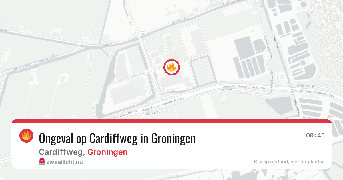 Ongeval op Cardiffweg in Groningen — 13 apr 2026